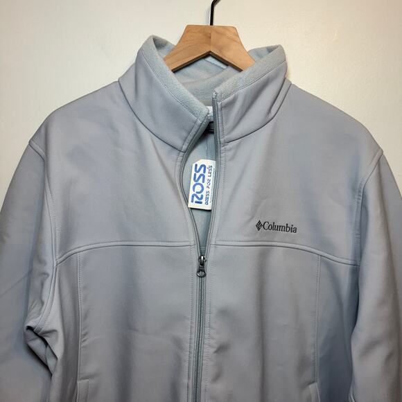 Columbia Men's Bowen Lake Softshell Full Zip Jacket Light Grey Size Large - Picture 2 of 7